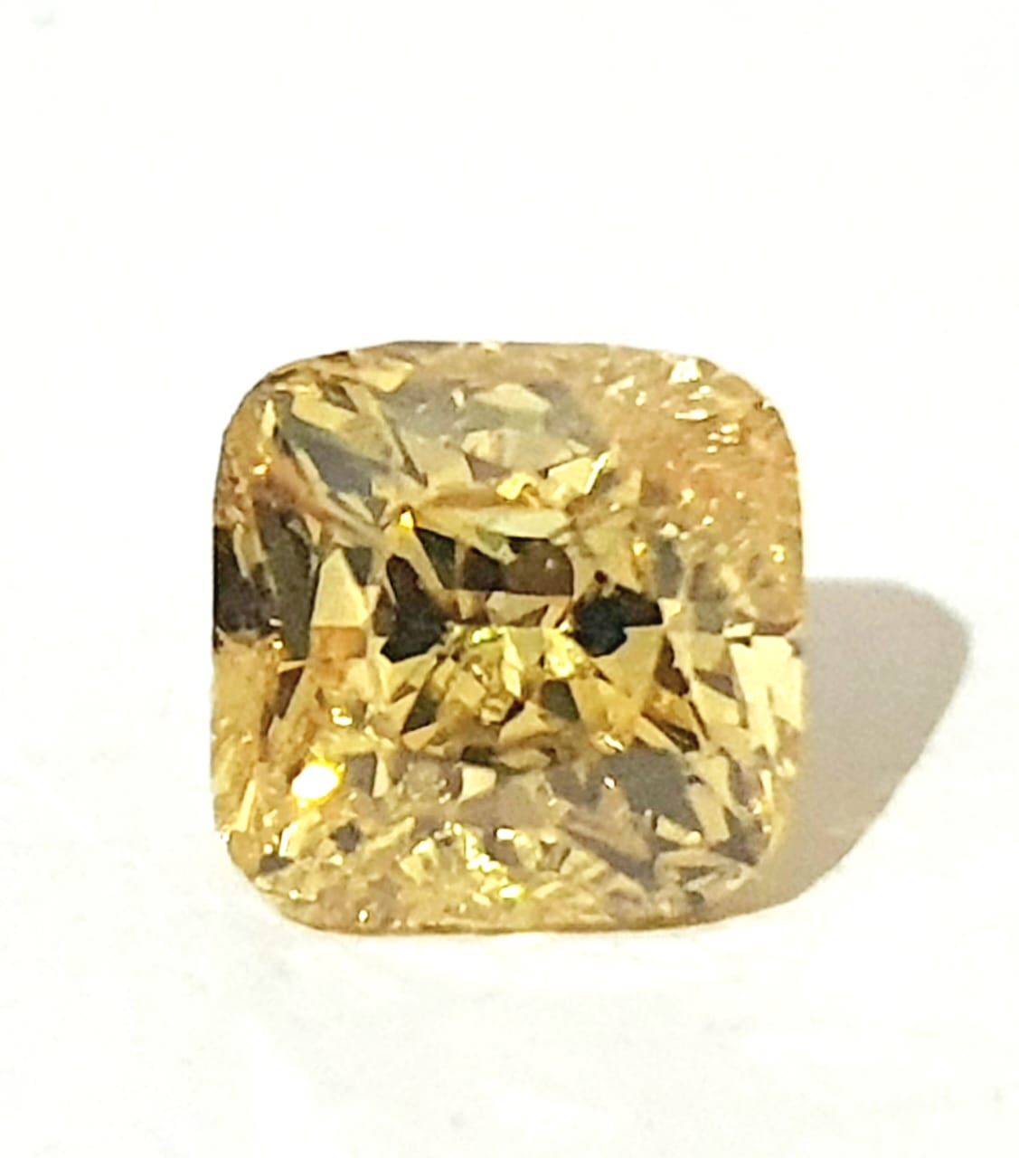Yellow Cushion Cut Diamond