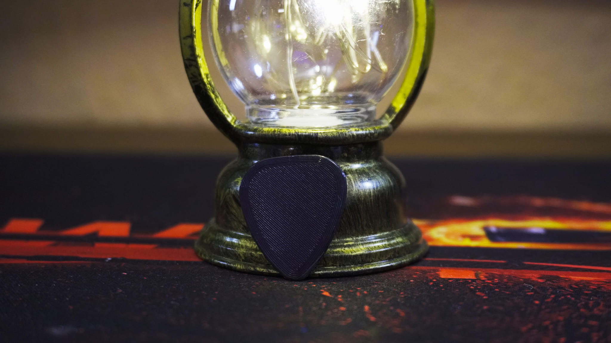 Black 3D Printed Guitar Pick (Pack 15 Picks)