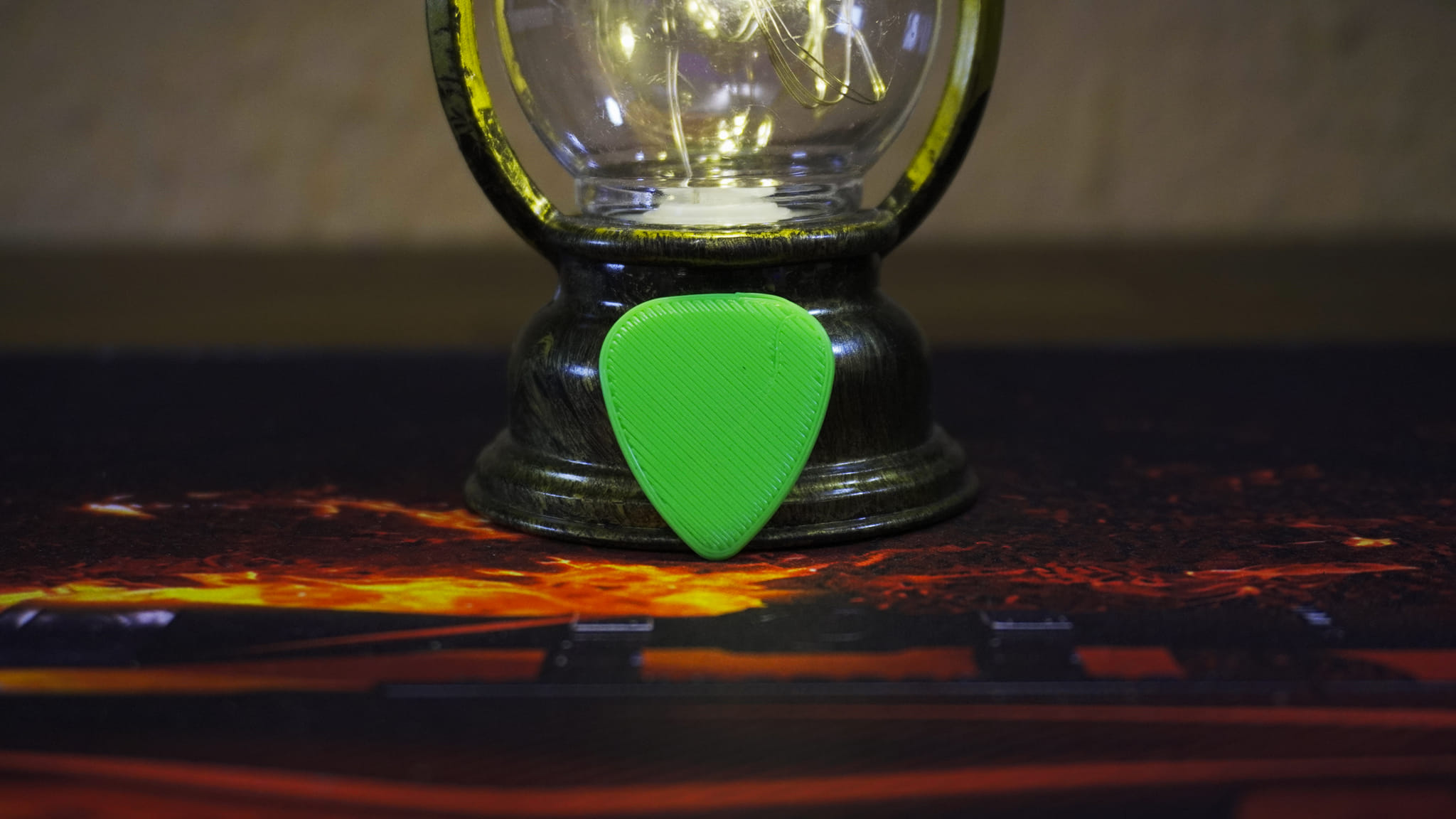 Green 3D Printed Guitar Pick (Pack 15 Picks)