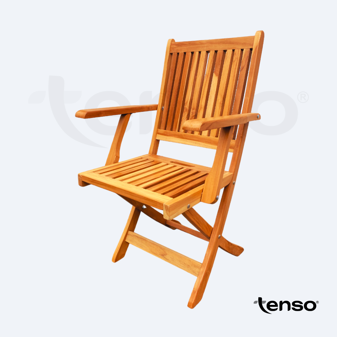 Silla Roma Plegable Madera Teca Exterior