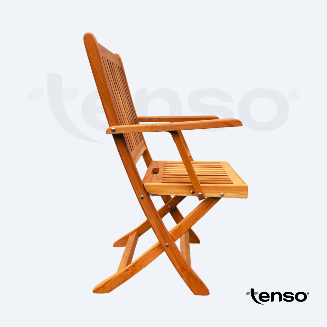 Silla Roma Plegable Madera Teca Exterior