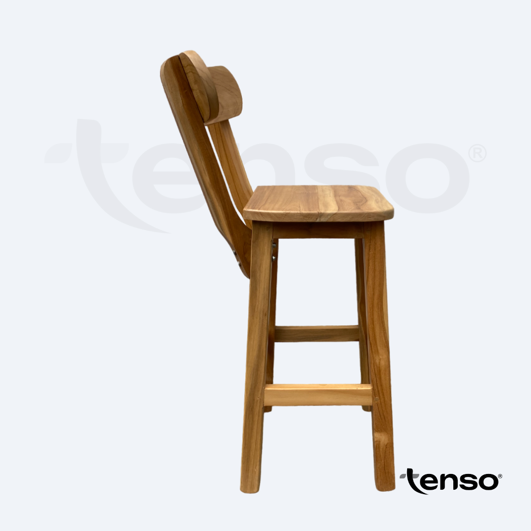 Silla de Barra Milán Madera Teca Exterior