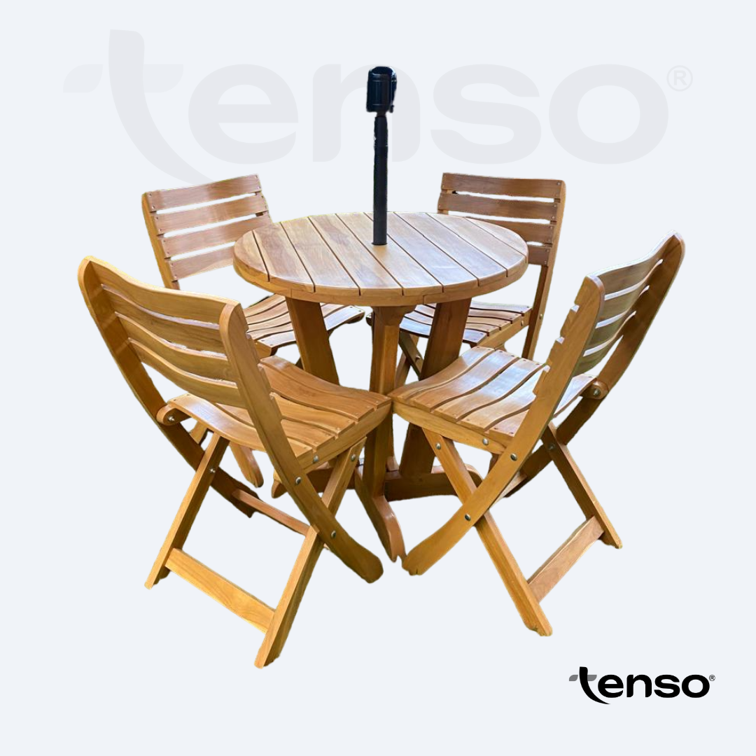 Mesa Marsella Redonda Madera Teca Exterior