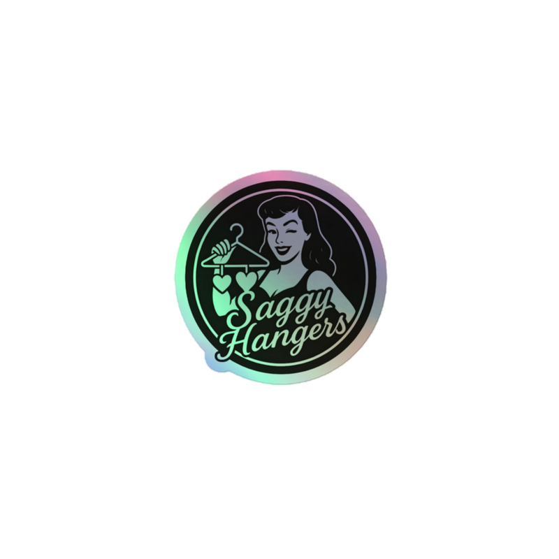 Saggy Hangers Holographic Sticker