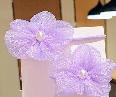 Cute Flower Hair tie- Purple