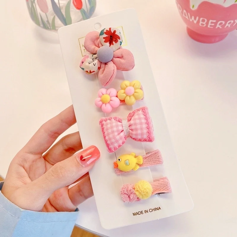 Cute Flower Bow Knot Cloth Hair Clip