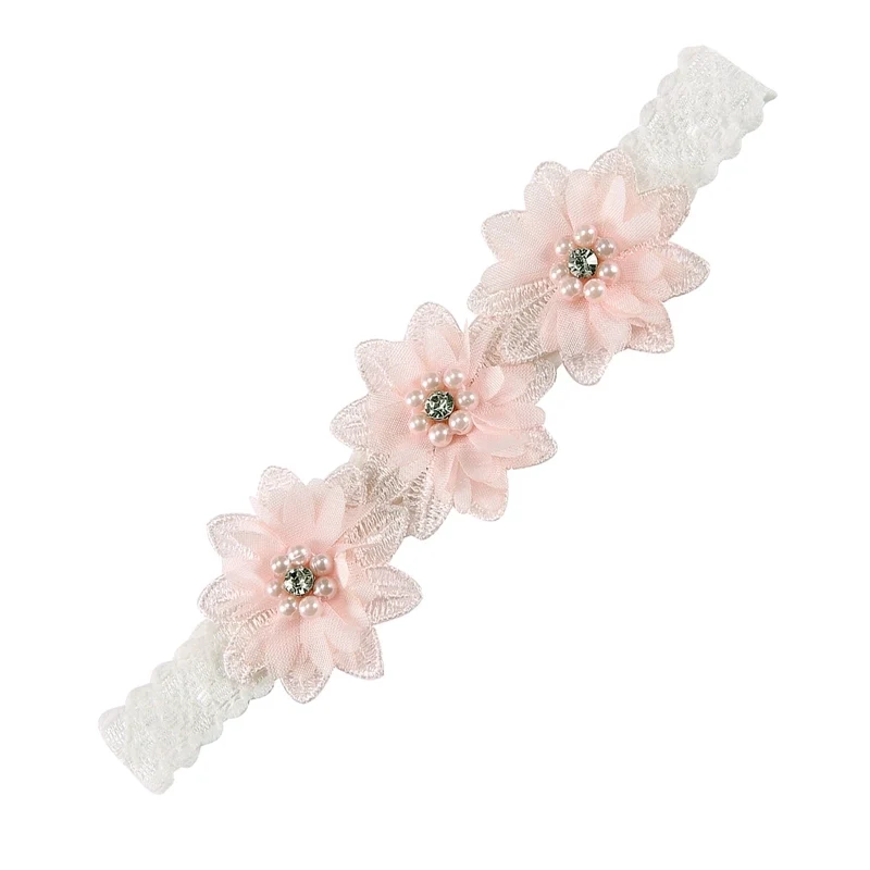 Pink Floral Lace Headband