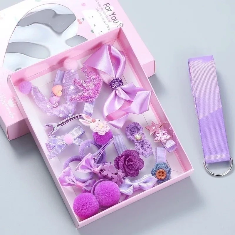 10+ Pc Purple Girls' Hair Accessories Set
