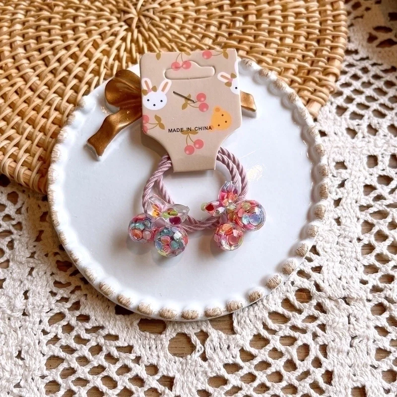 Rabbit & Cherry Acrylic Hair ties