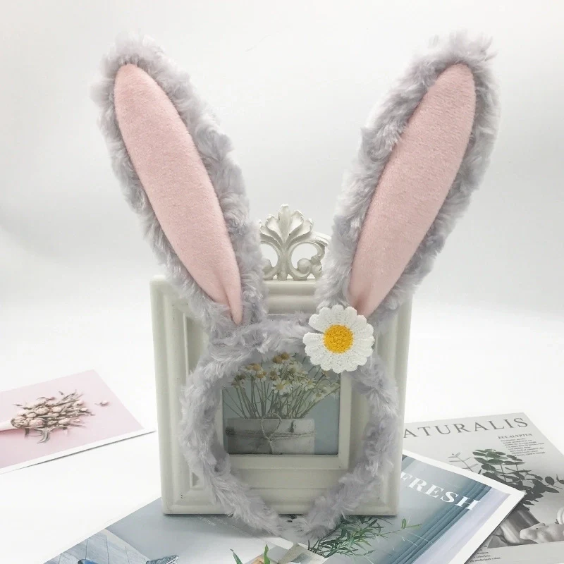 Bunny Long Ears Headband – Grey Cutie