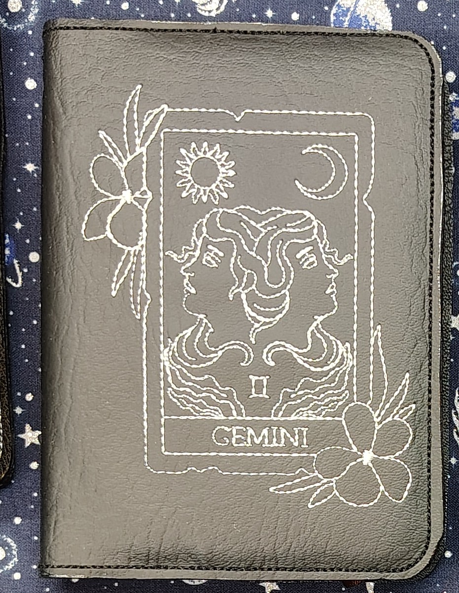  Black Vinyl Custom Horoscope Zodiac Cover Refillable Journal
