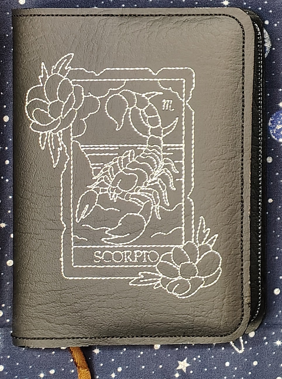  Black Vinyl Custom Horoscope Zodiac Cover Refillable Journal
