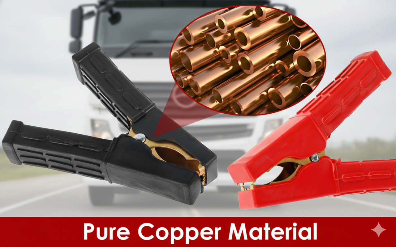 Pure Copper Jumper Cable Clamps