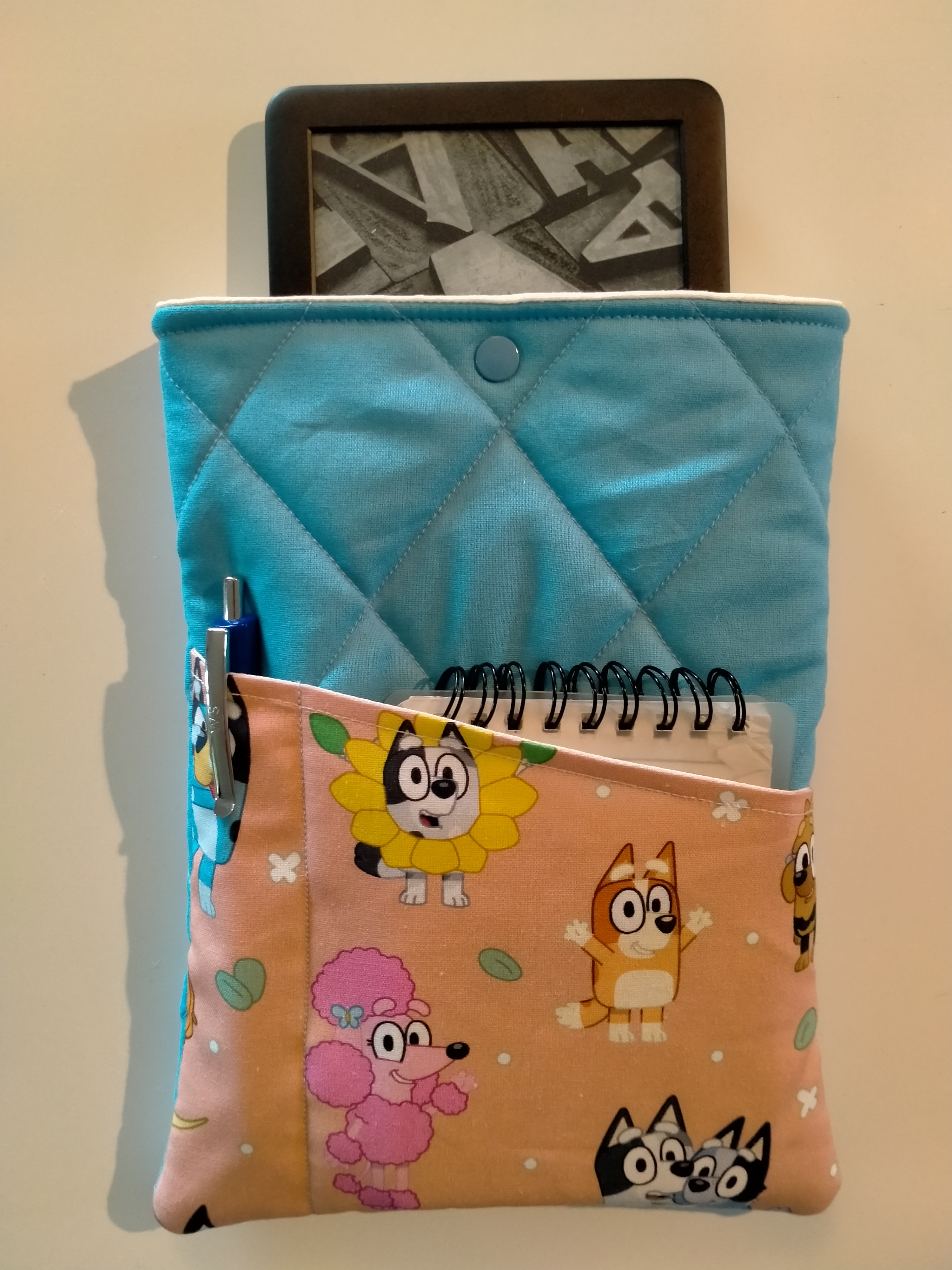 Quilted Pouch with Bluey print