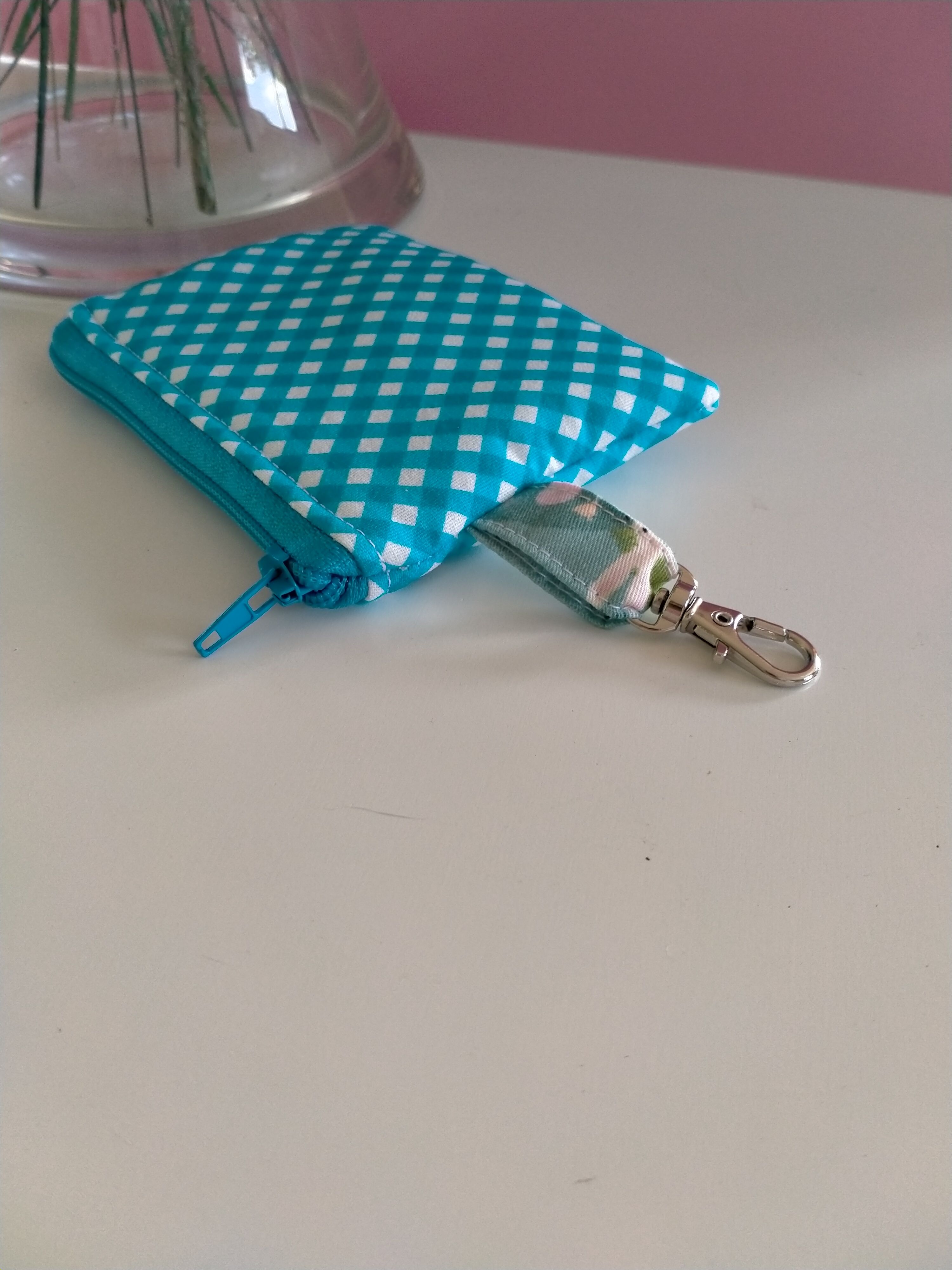 Wallet - Blue gingham