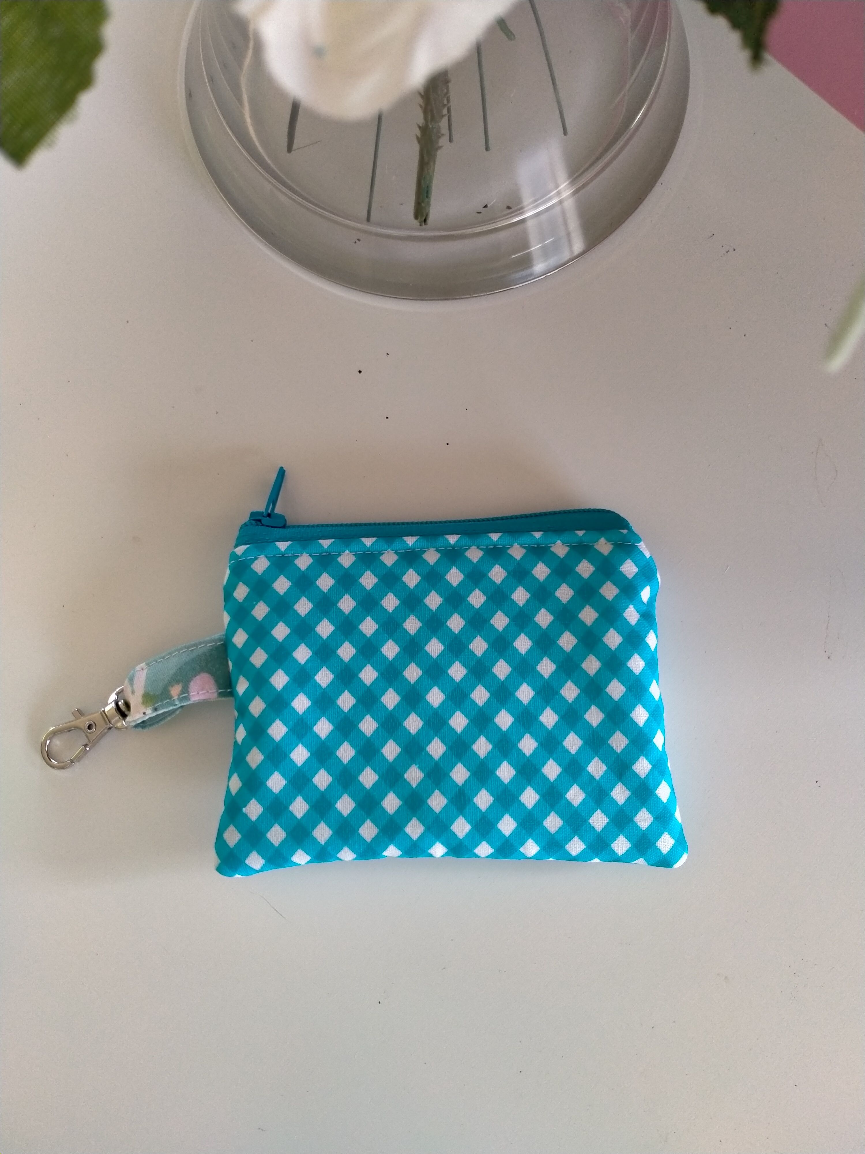 Wallet - Blue gingham