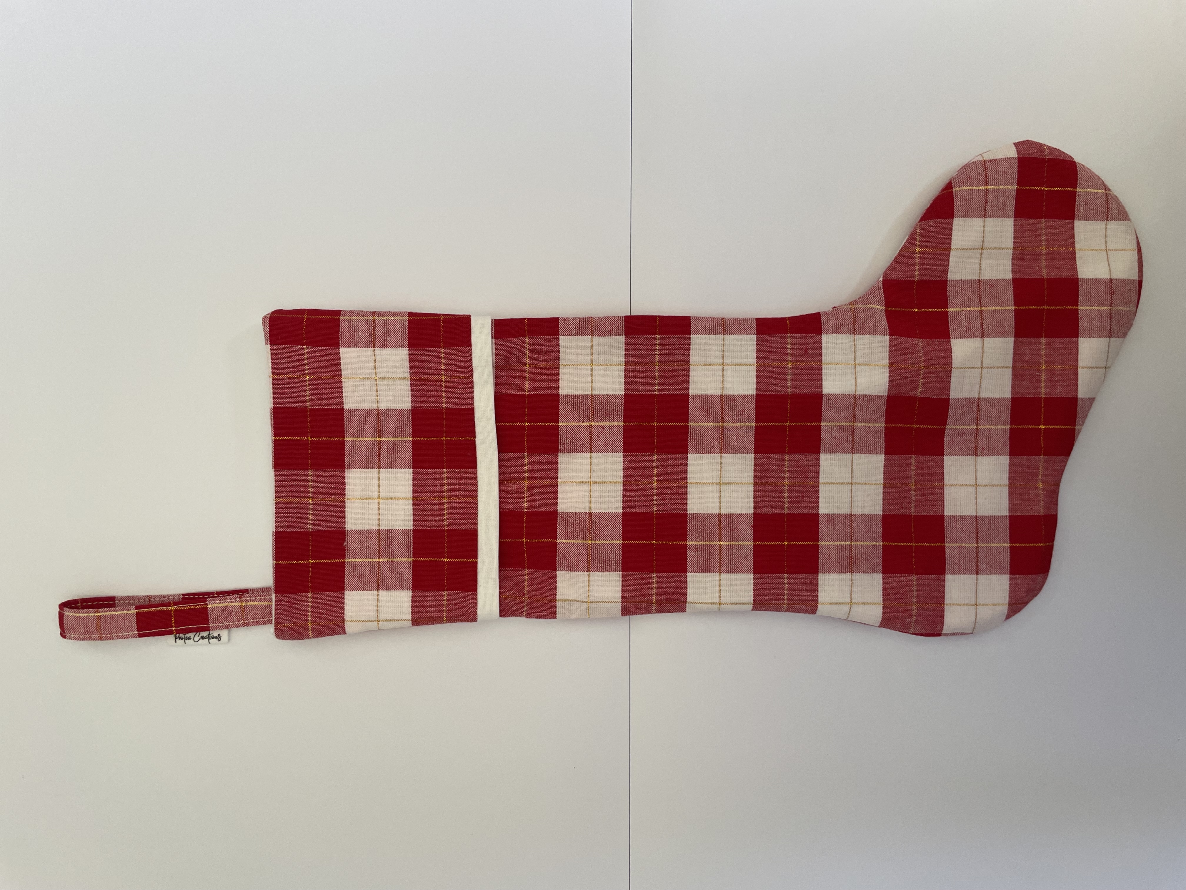 Christmas stockings-red & gold