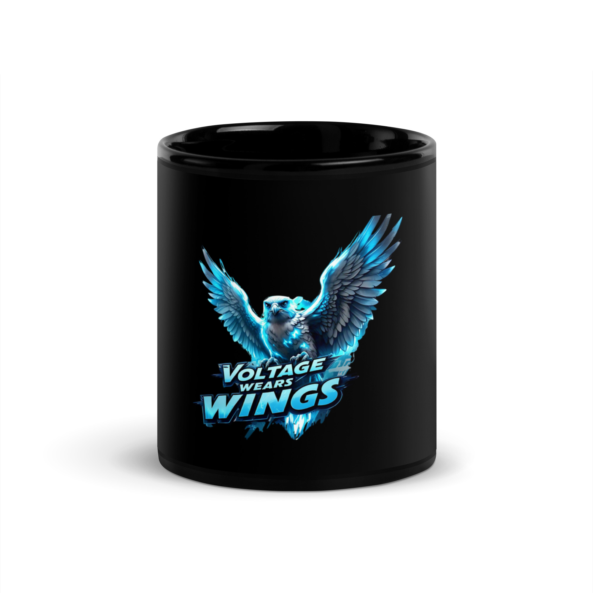 Voltage Wears Wings Black Mug