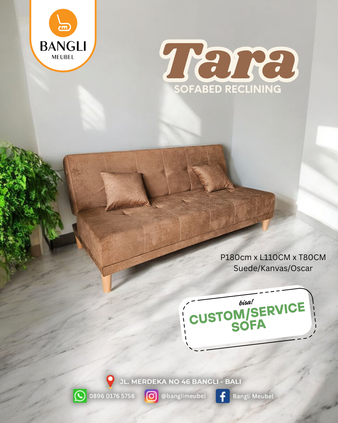 Tara Sofabed Reclining