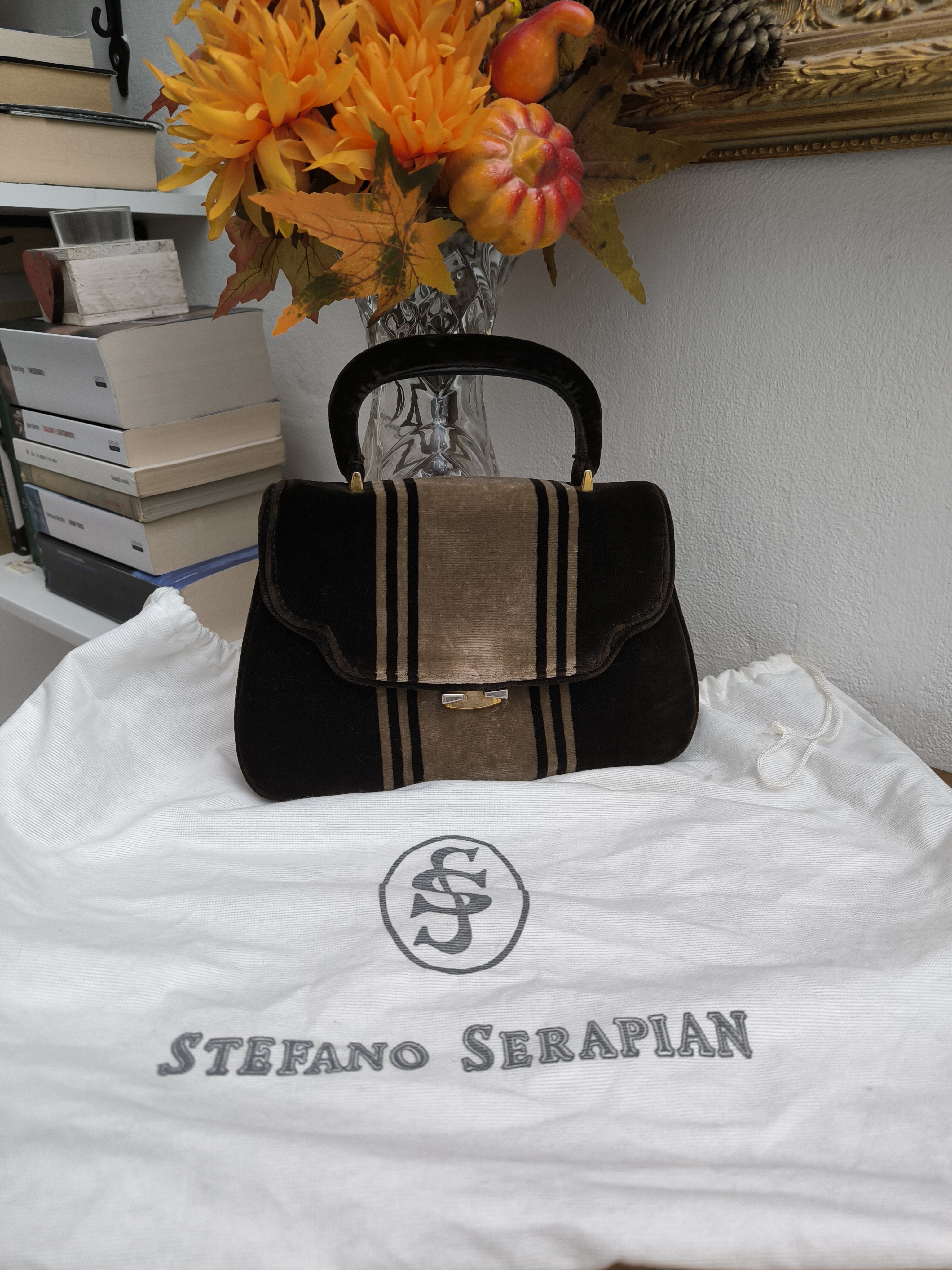 Borsa anni 60 in velluto