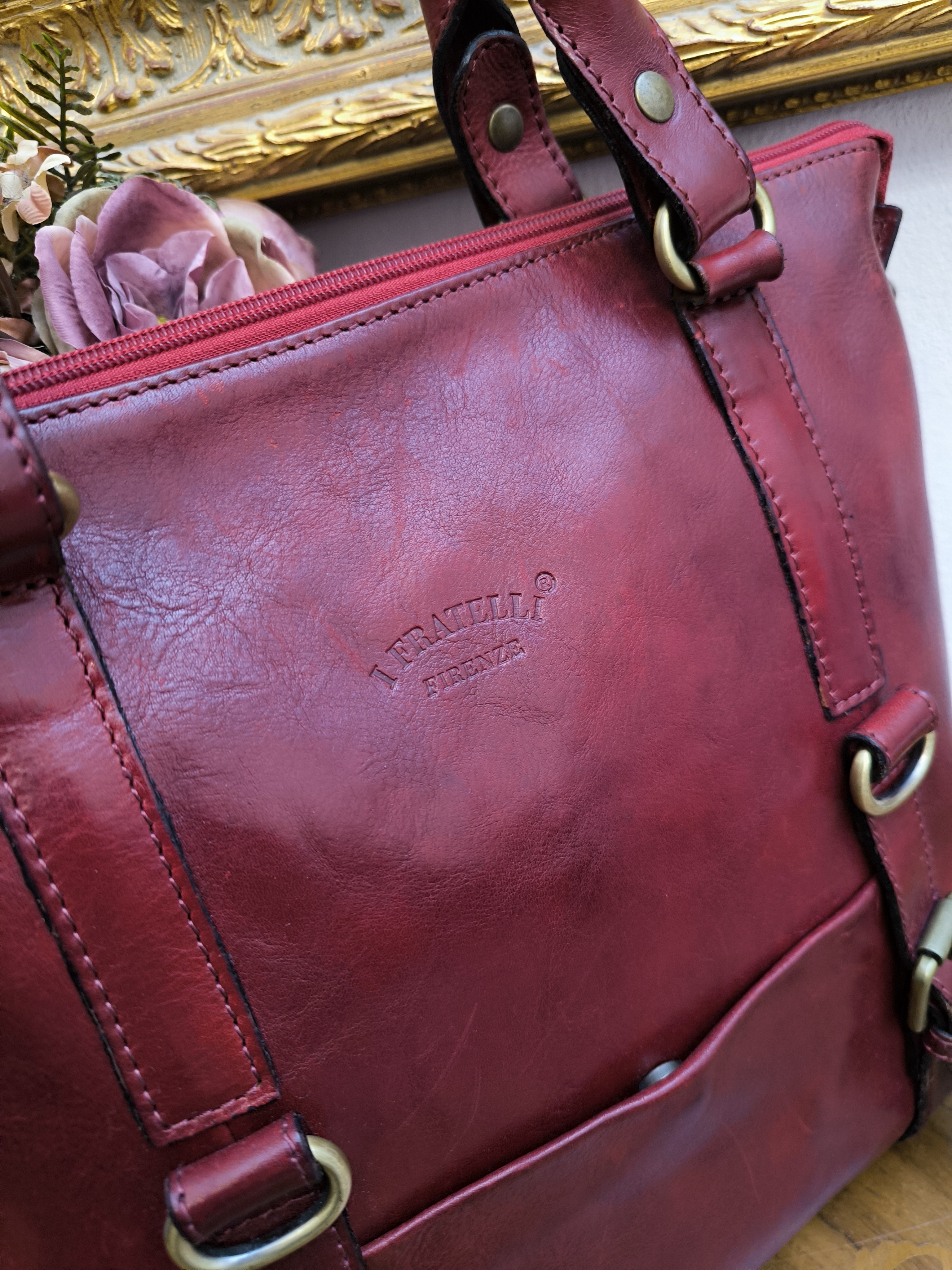 Borsa in pelle rossa 