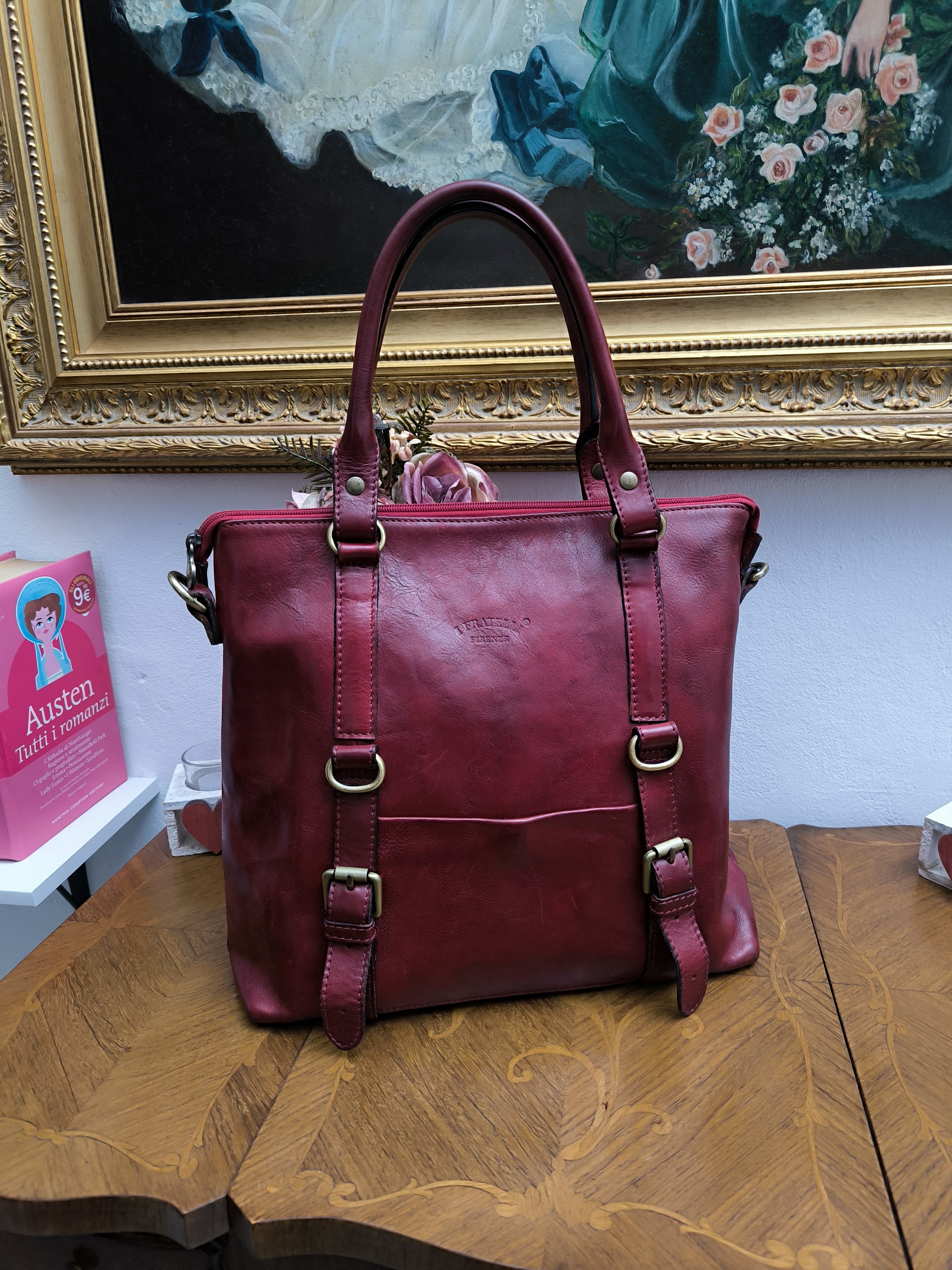 Borsa in pelle rossa 