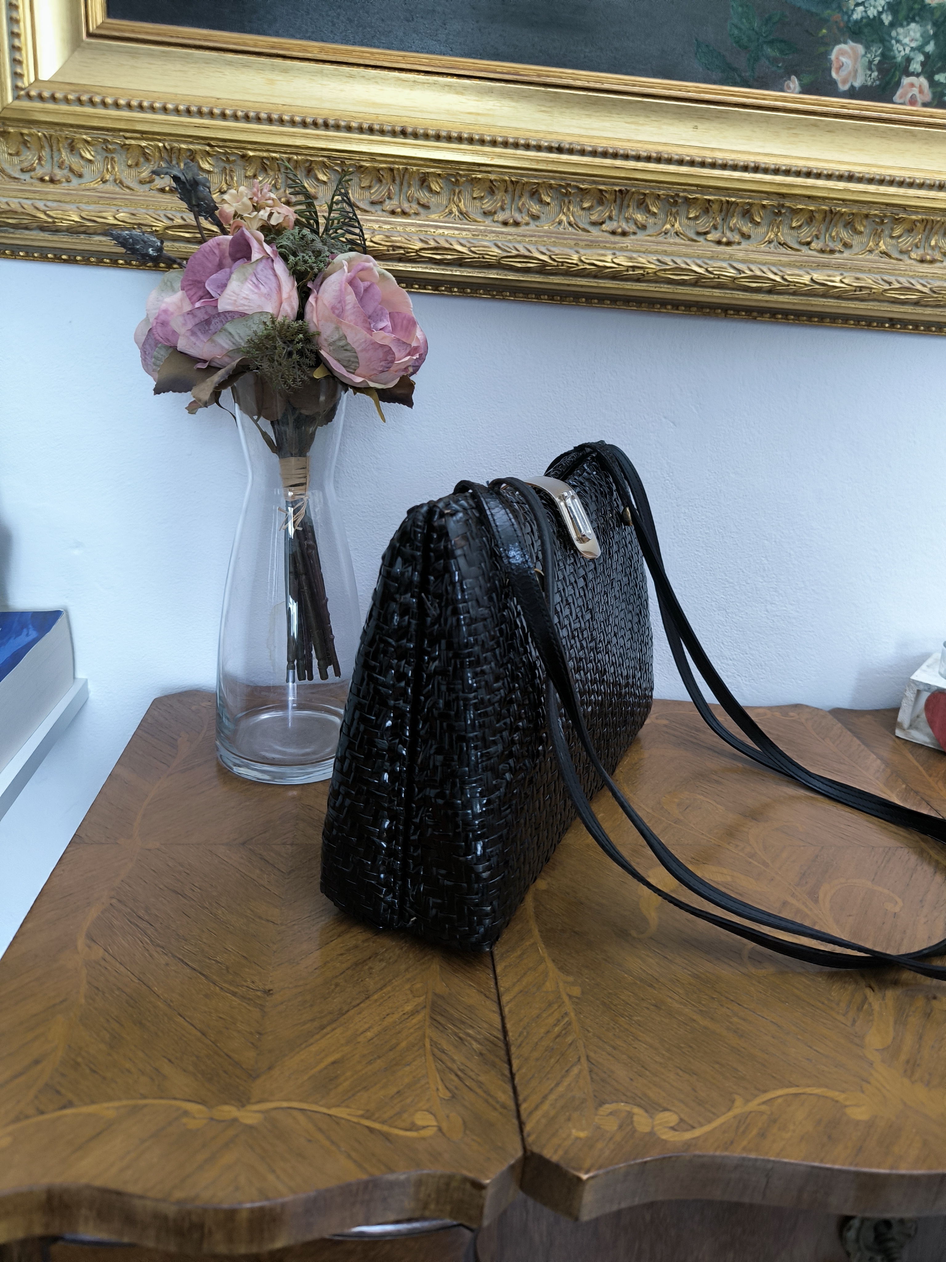 Borsa anni 80 in paglia