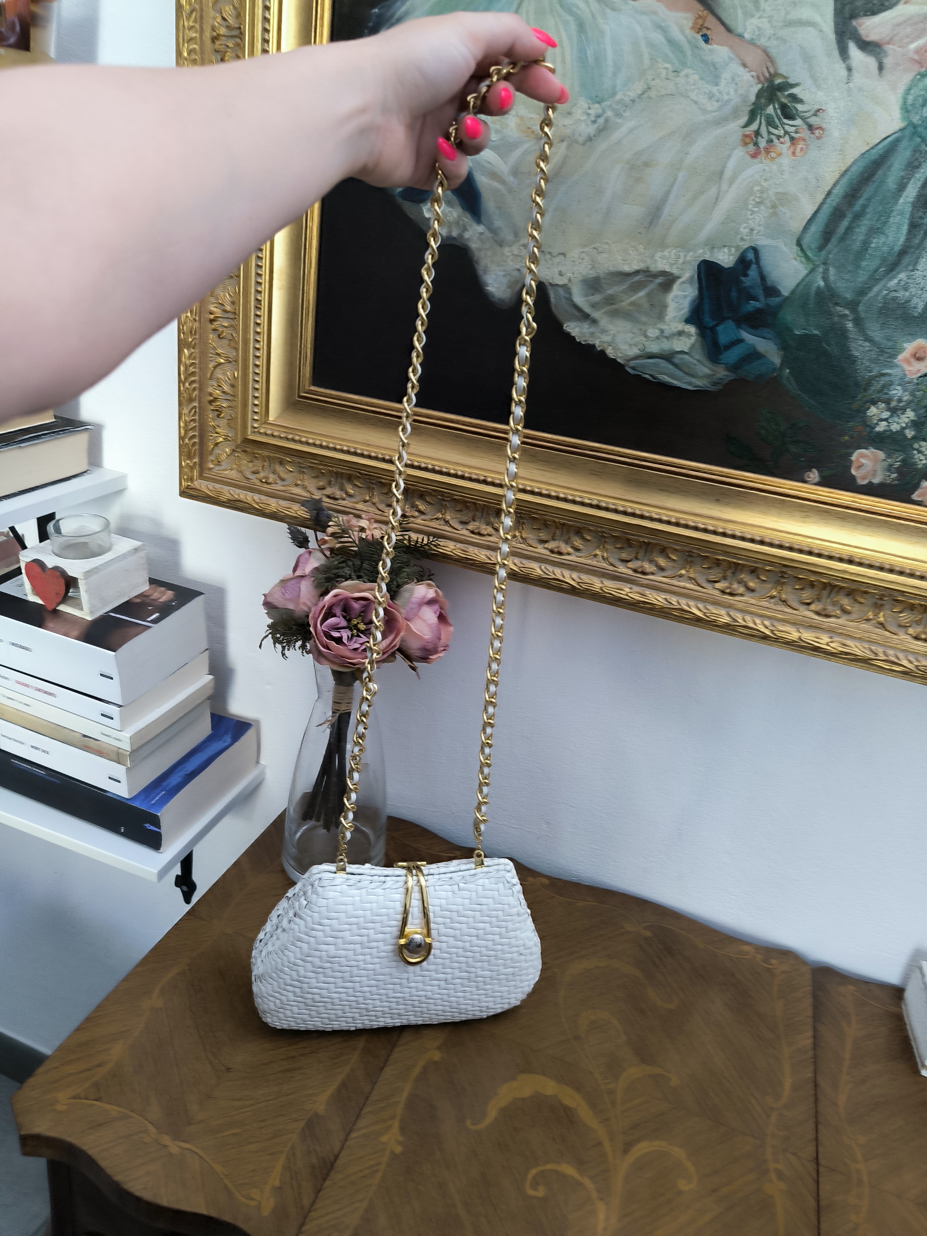 Clutch vintage in paglia
