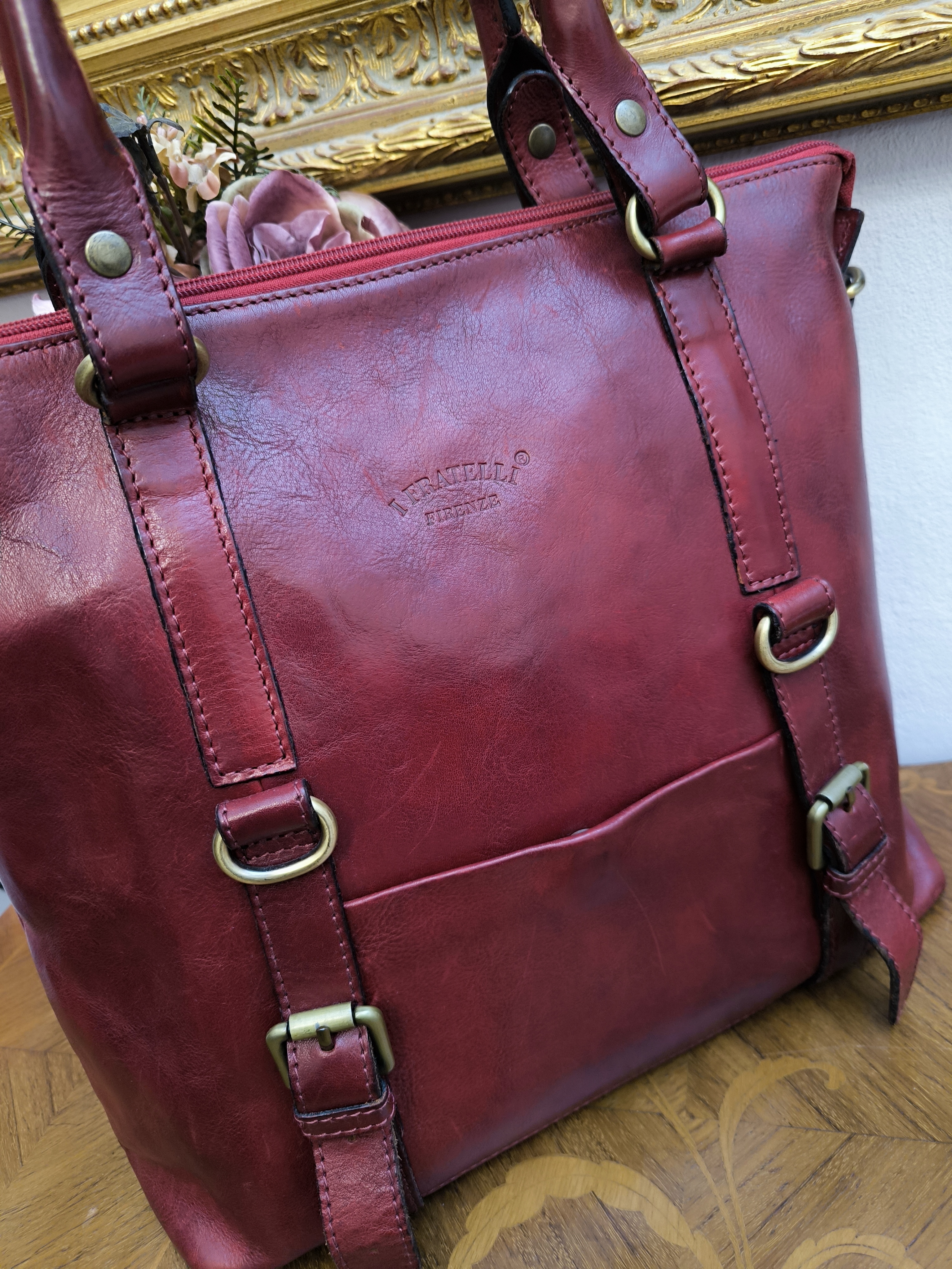 Borsa in pelle rossa 