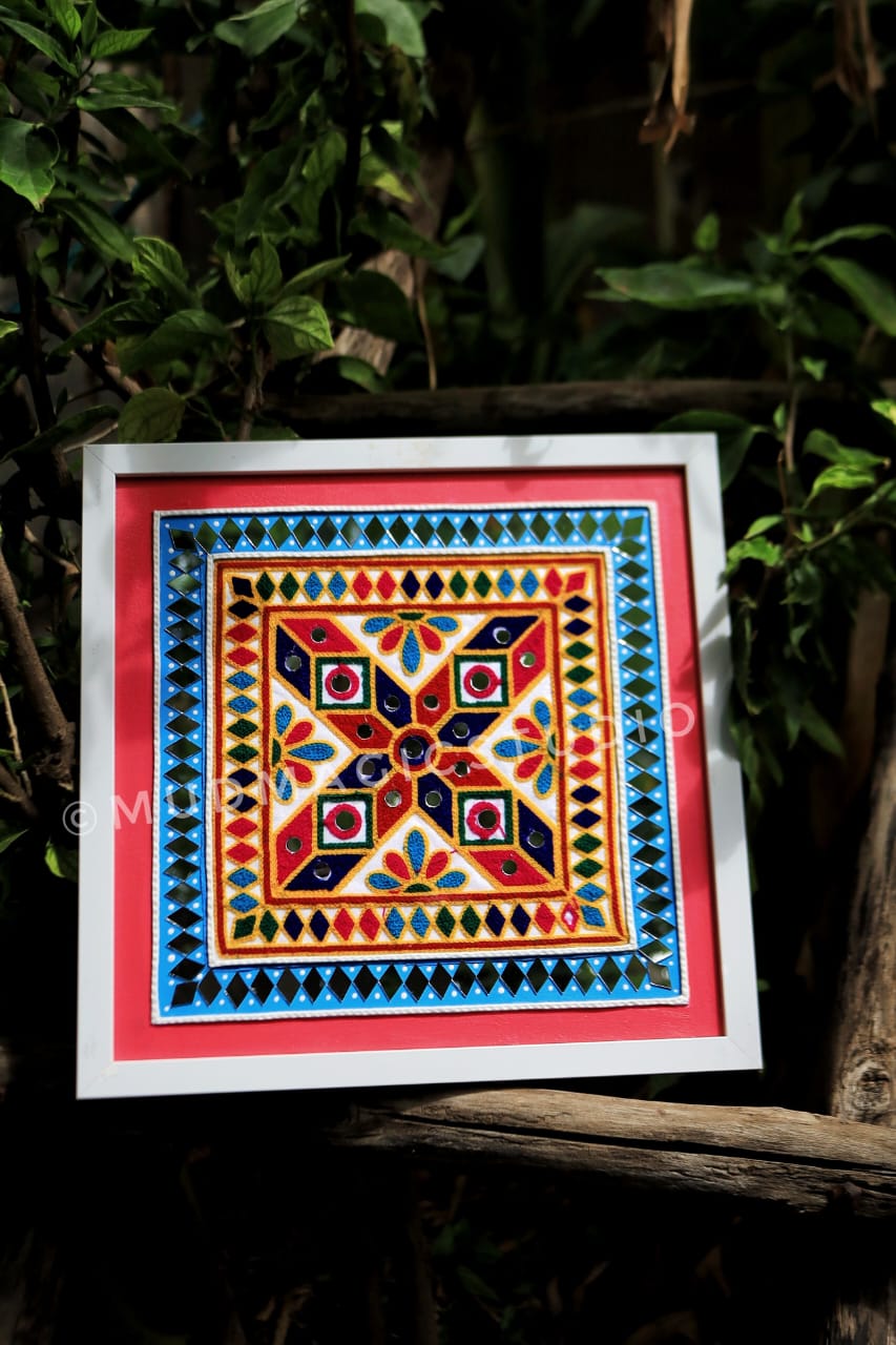 Handcrafted Geometric Art Frame