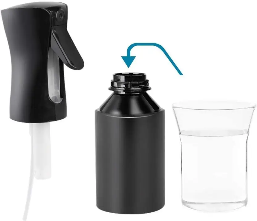 Black Continuous Mist Spray Bottle