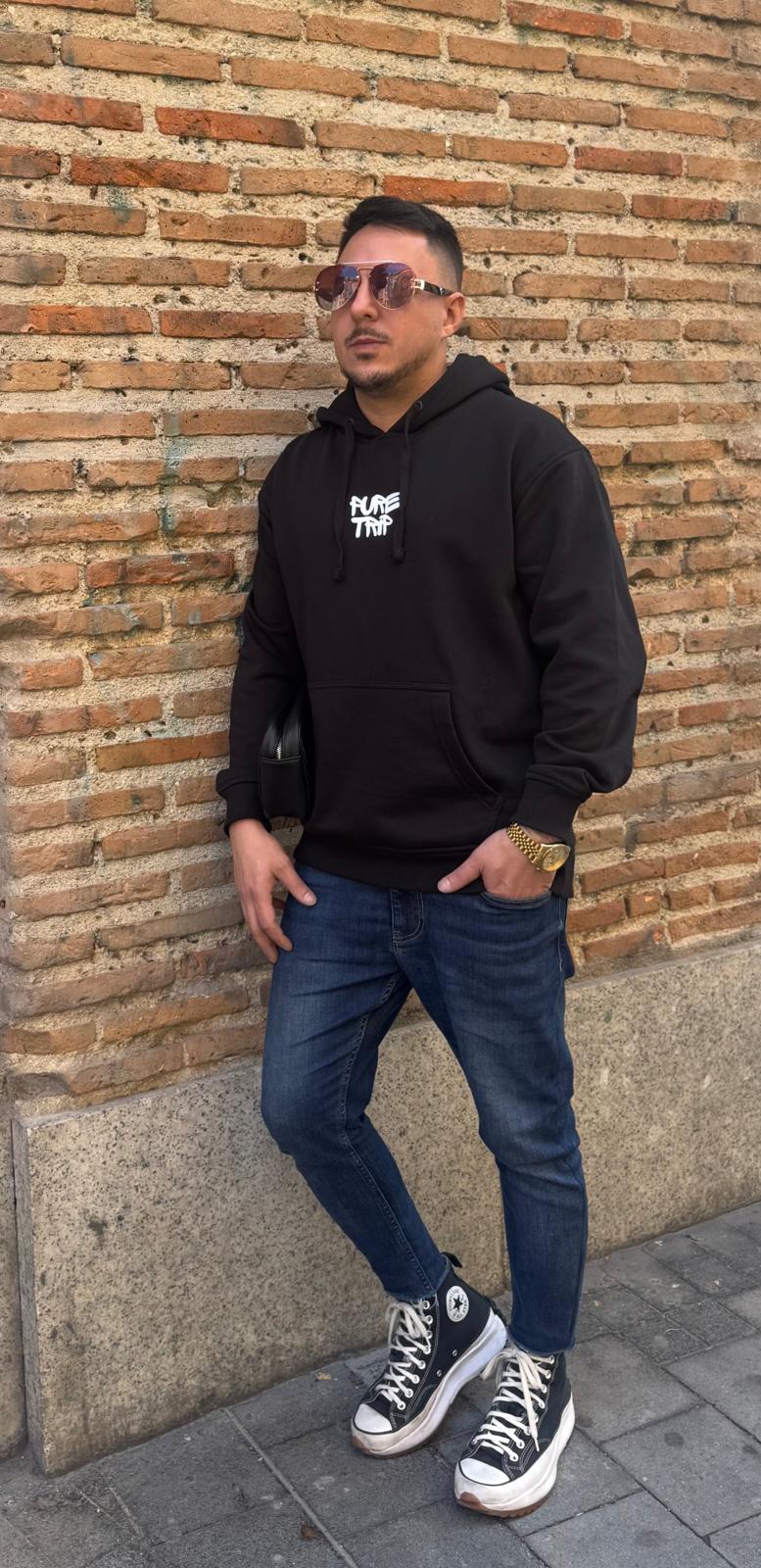 Sudadera con Capucha Negra