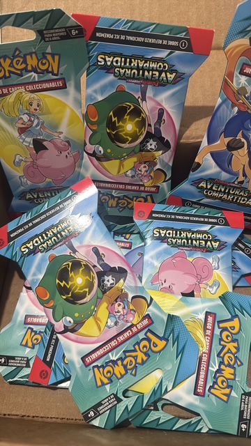 sobres con fundas  Pokémon TCG español