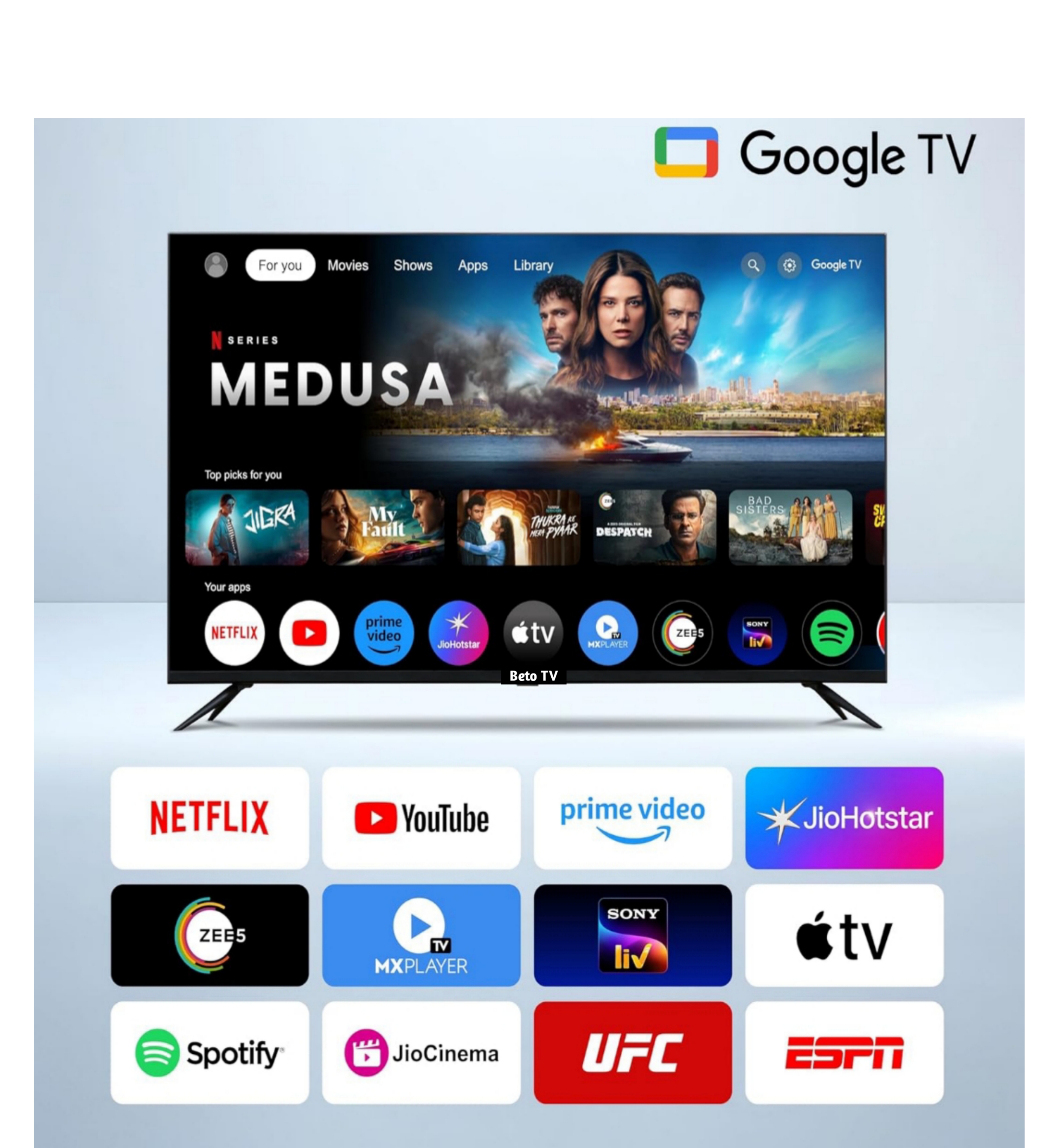 43 inch 4K ULTRA -HD Q LED Google TV 