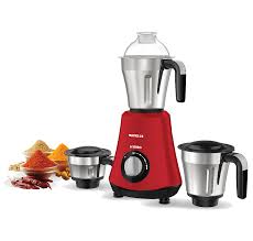 Havells Zello 750 W Mixer Grinder, 3 Jar (Red)