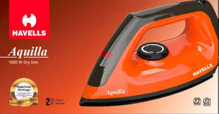 Havells Dry Iron Aquilla 1000 watts, American Heritage coating, Amber