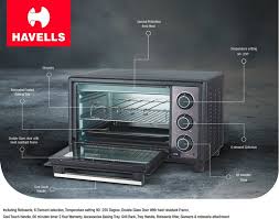 Havells 20R BL 1380W Stainless Steel Oven Toaster Grill (Black)