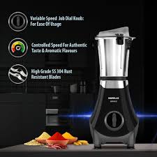 GRACE PLUS BLDC Mixer Grinder 800 W, 3 Jar, Black Grey