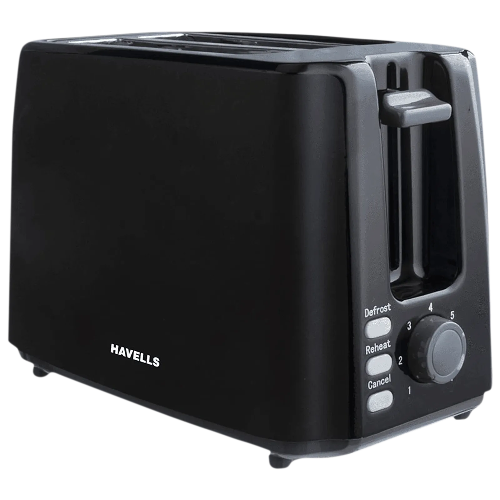 HAVELLS Crisp Plus 750 Watts 2 Slice Pop-up Toaster, Black, Defrost & Reheat