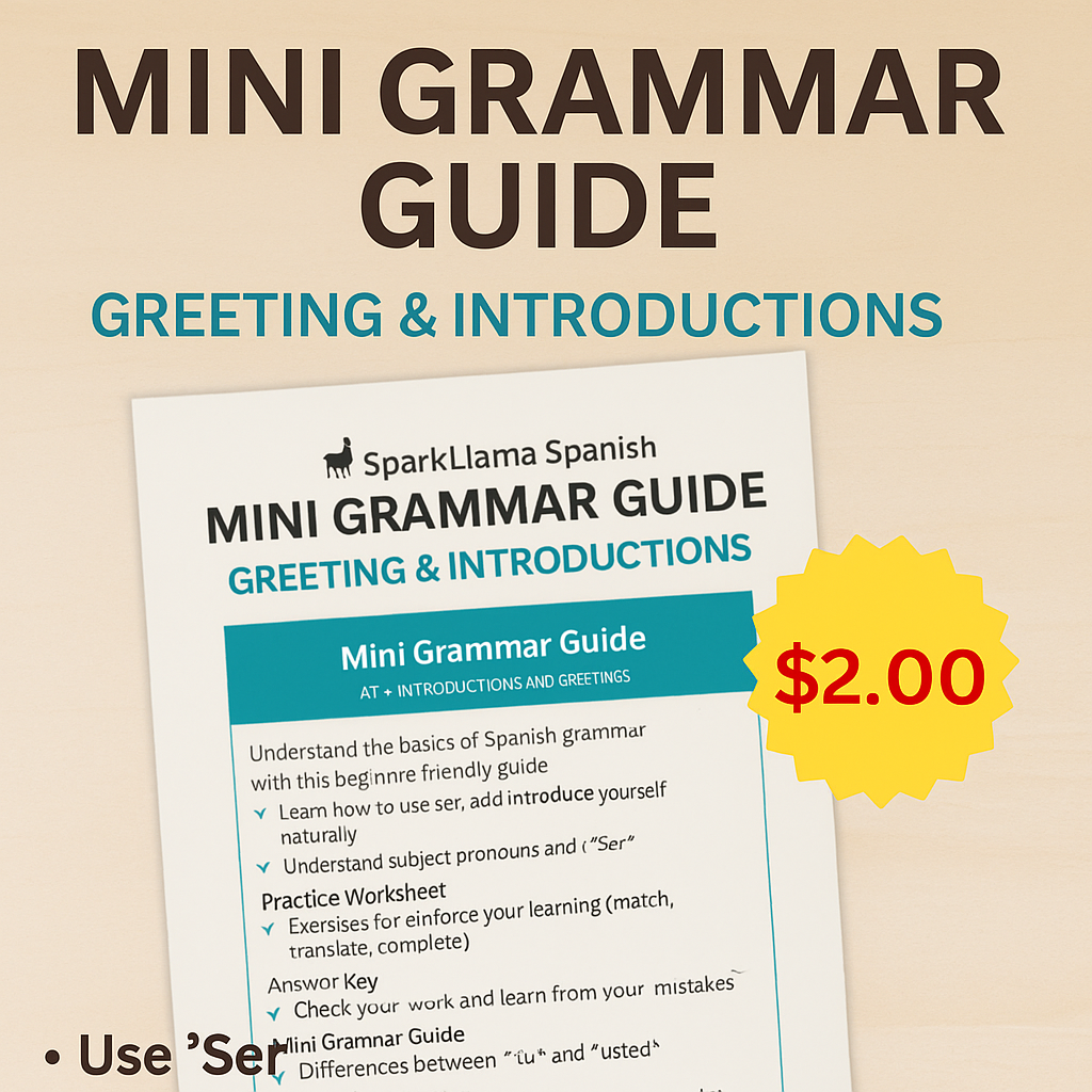 Mini Grammar Guide – Spanish Greetings & Introductions (B1)