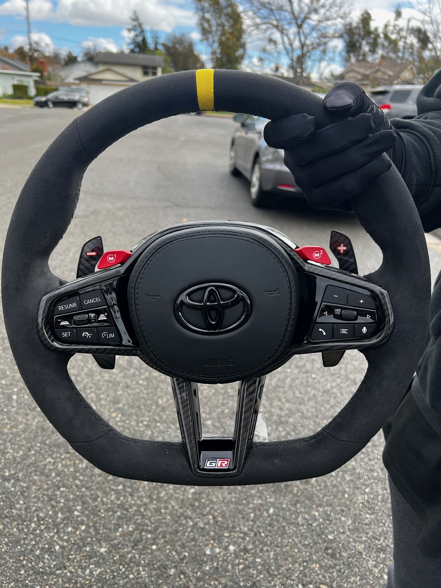 Alcantara (Yellow Stripe)