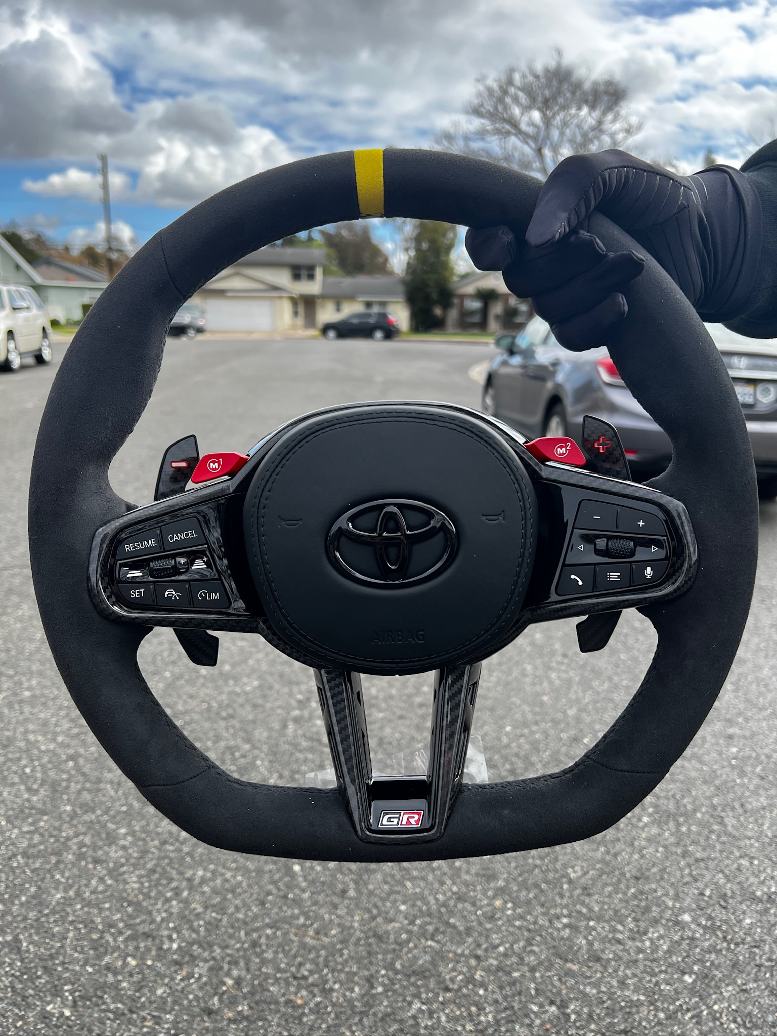 Alcantara (Yellow Stripe)