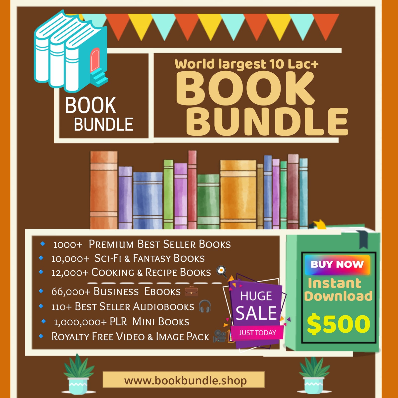 Mega Digital Reseller Bundle – 10 Lakh+ eBooks, Private Label Content, Audiobooks & More