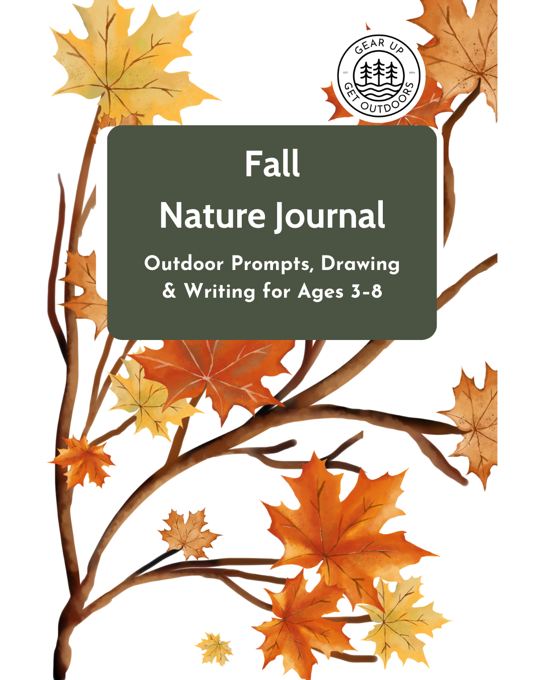 Fall Nature Journal for Kids | Outdoor Prompts, Drawing & Writing for Ages 3-8