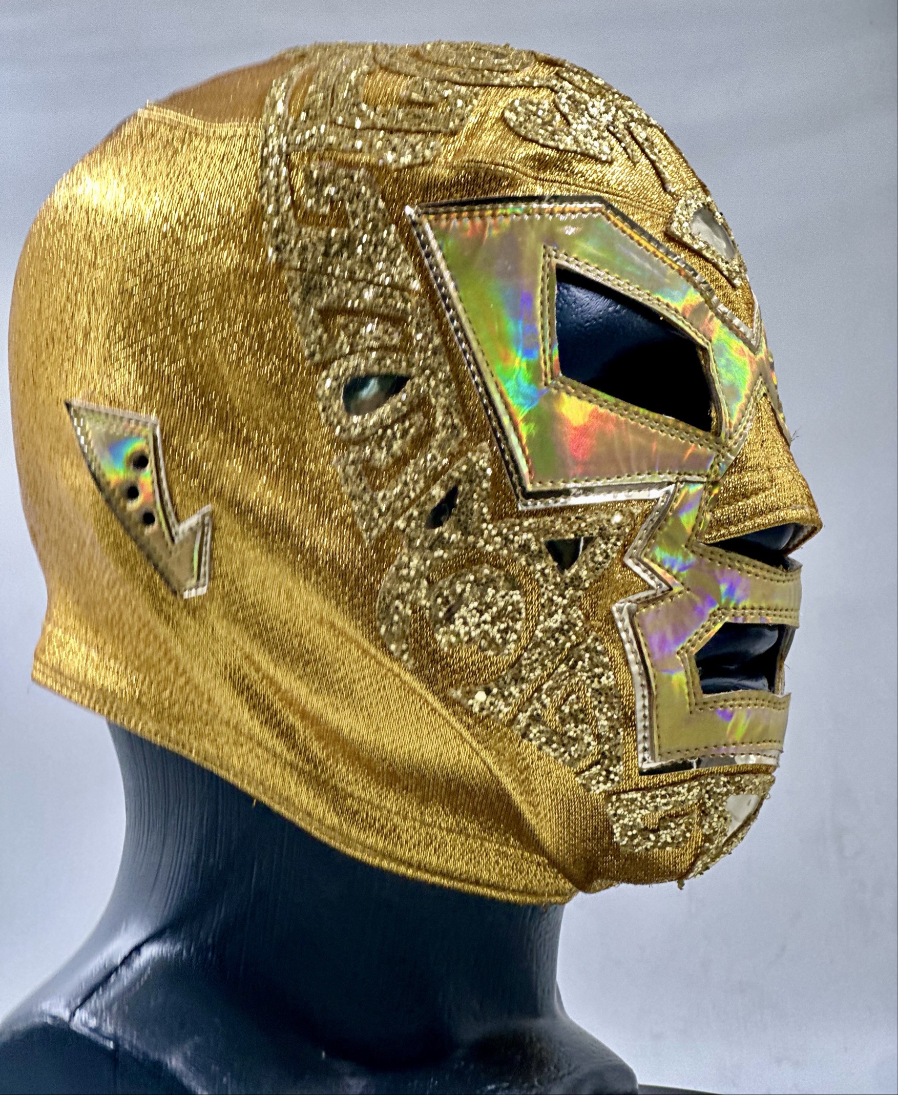 MASCARA PROFESIONAL TLALOC DORADO