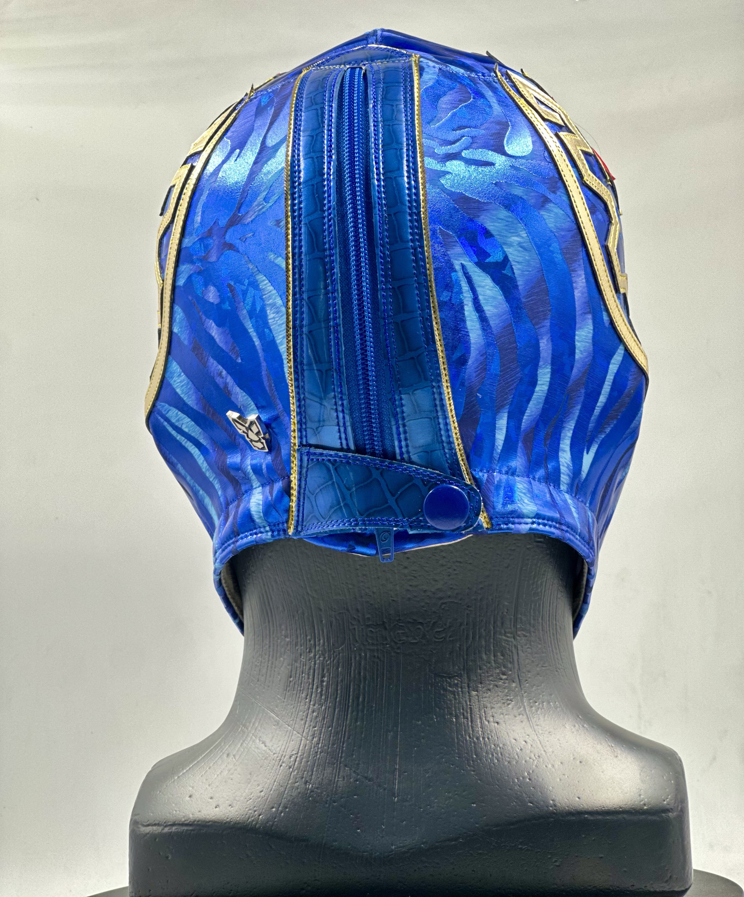 MÁSCARA PROFESIONAL QUETZALCOATL AZUL REY/DORADO