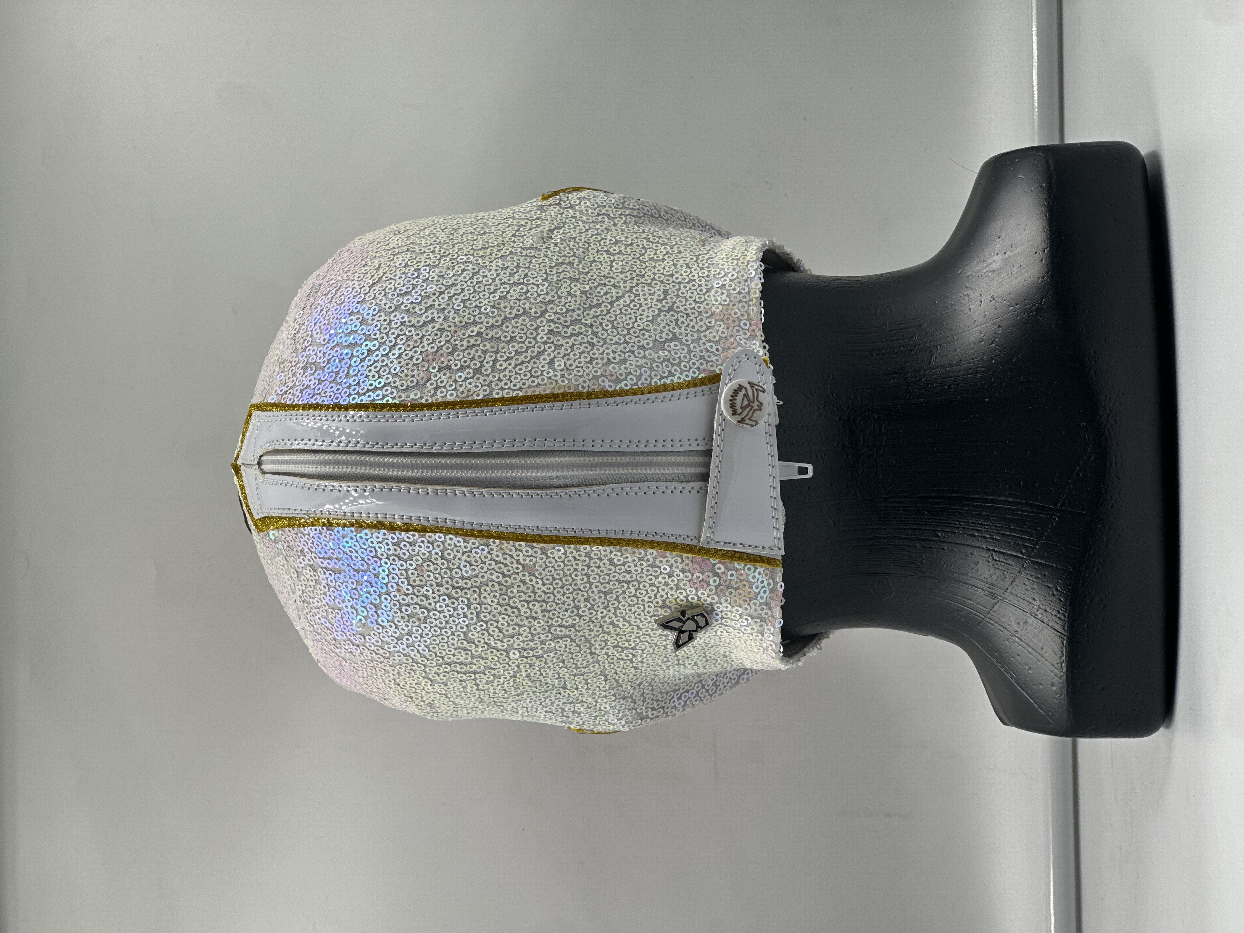 MÁSCARA PROFESIONAL TLALOC BLANCO/TRICOLOR/LENTEJUELA