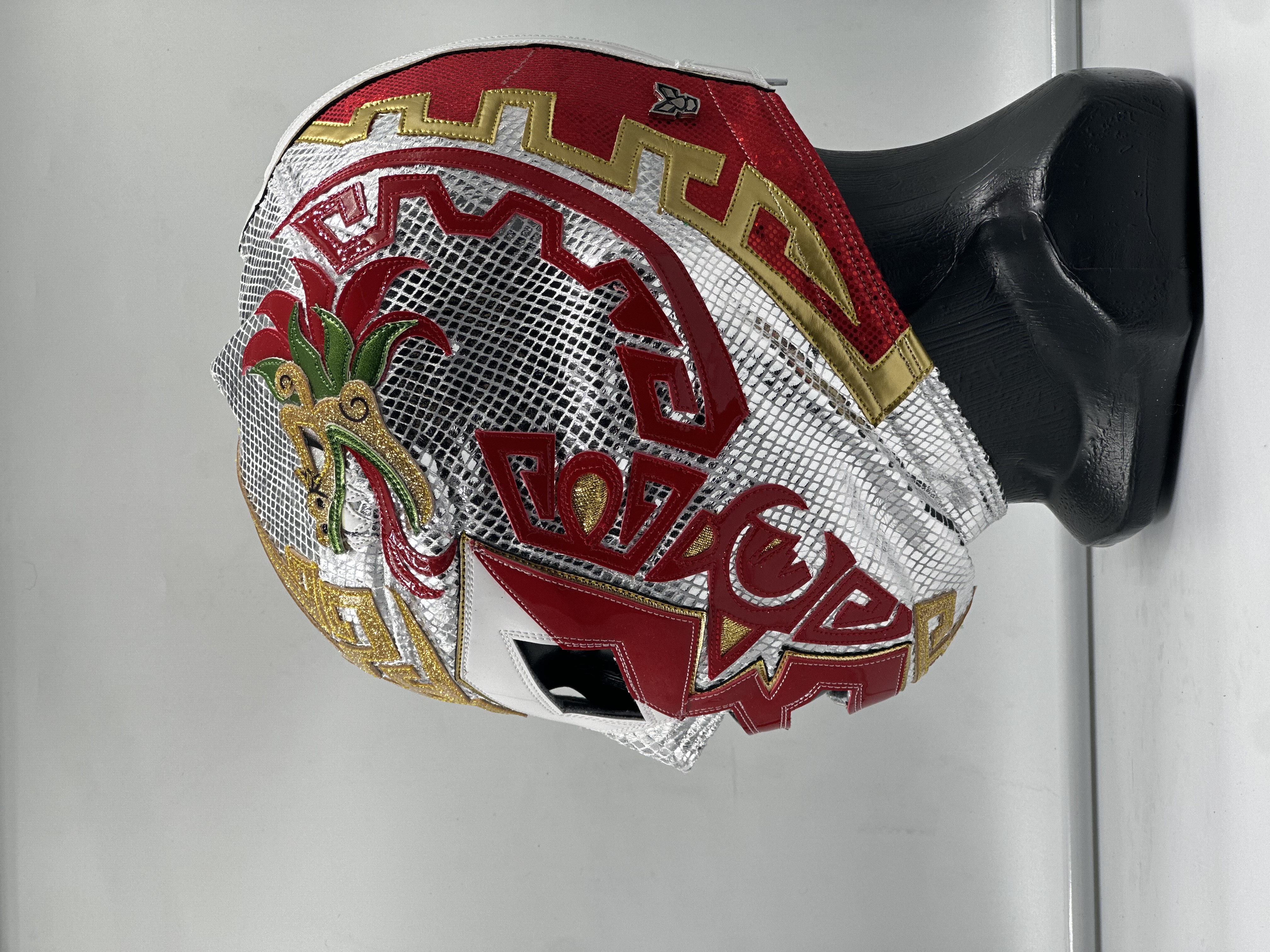 MÁSCARA PROFESIONAL QUETZALCOATL PLATEADO/TRICOLOR