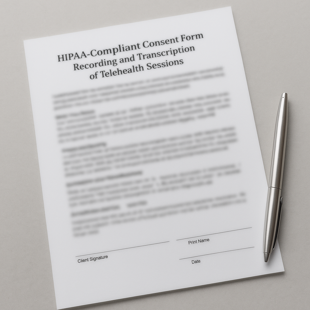 Recording & Transcription Consent Form