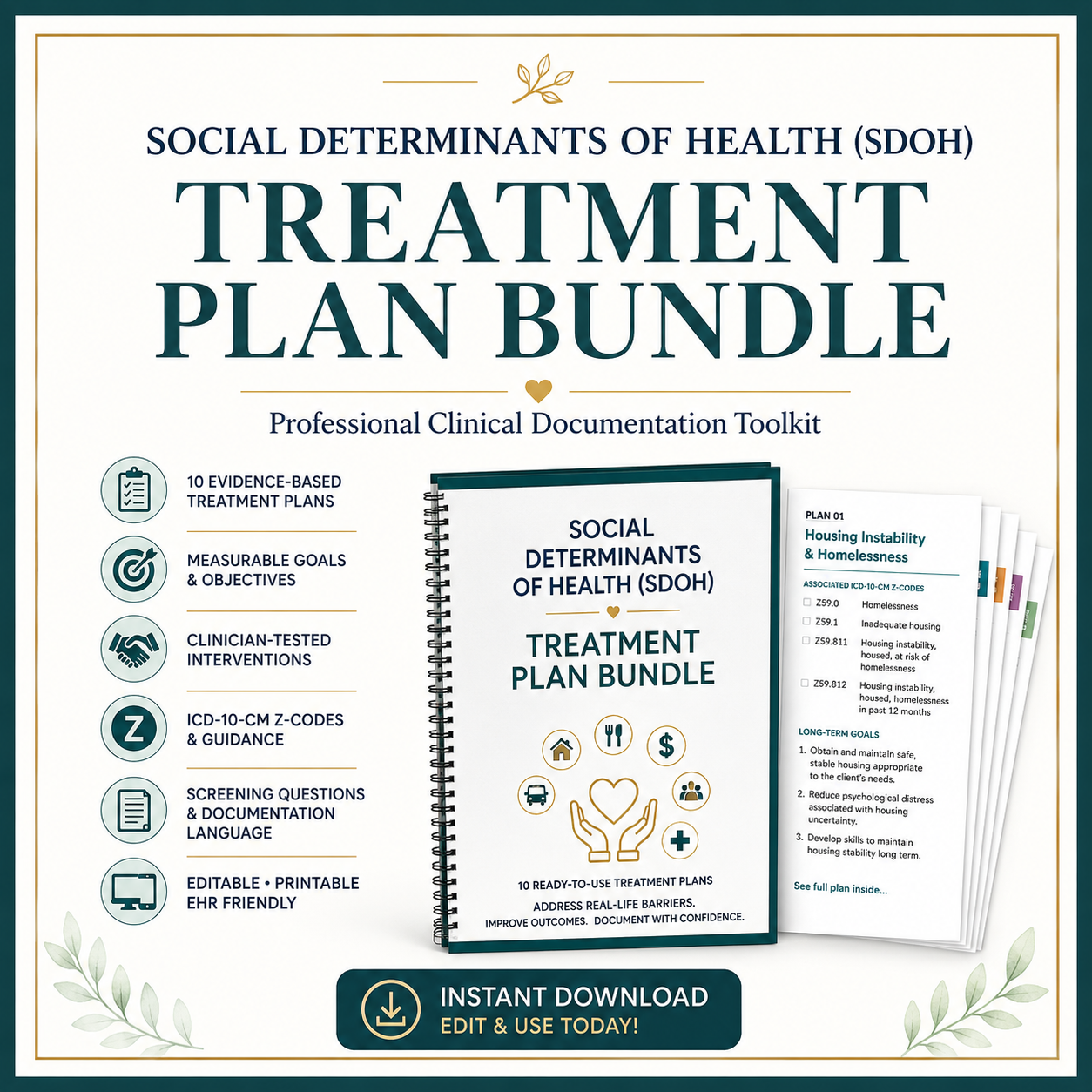 Social Determinants of Health (SDOH) Treatment Plan Toolkit